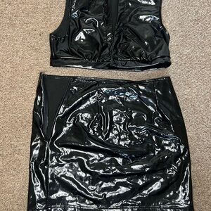 SHEIN Black Mini Pencil Skirt Set Night Out